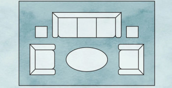 Схемы расположения ковров в комнате