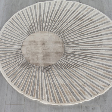 Ковер 00837C - GREY / BROWN - Круг - коллекция SAFIR