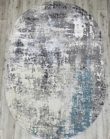 Ковер турецкий 36540A Amber овальный (Хит-сет, серый, голубой)