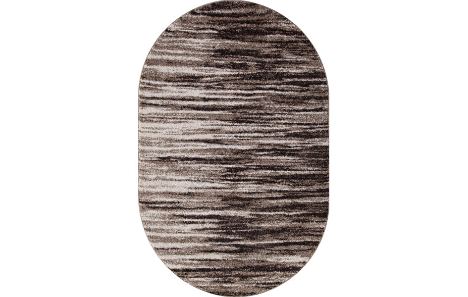 Пушистый бежевый ковер t623 - BEIGE - Овал - коллекция PLATINUM