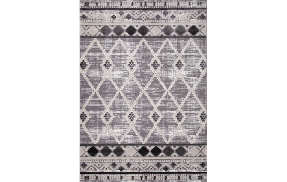 Ковер QP03A - WHITE / WHITE - Прямоугольник - коллекция ECLIPSE