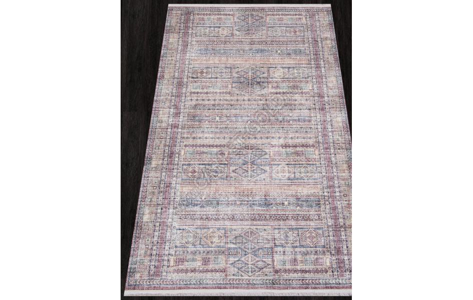 Ковер AB103A - RED / BLUE - Прямоугольник - коллекция LOTUS