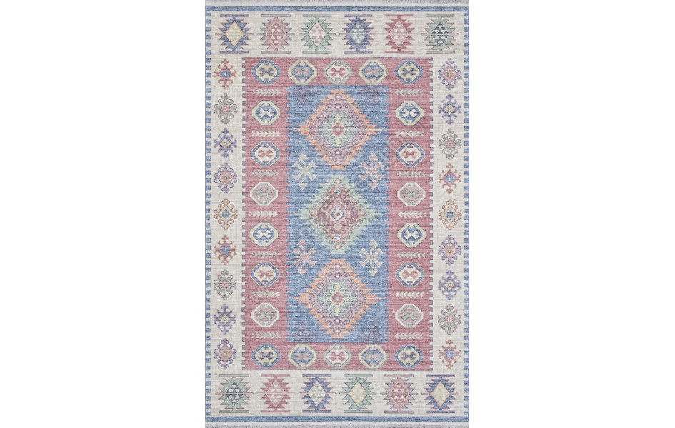 Ковер AB149B - RED / BLUE - Прямоугольник - коллекция LOTUS