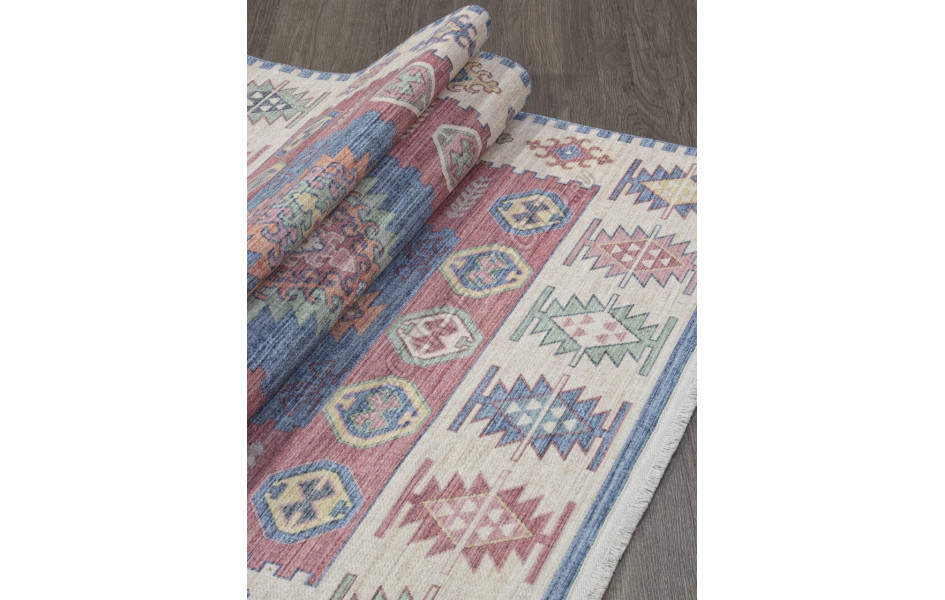 Ковер AB149B - RED / BLUE - Прямоугольник - коллекция LOTUS