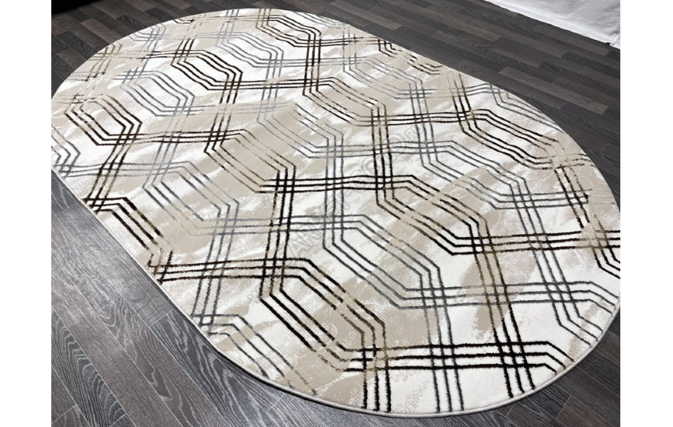 Турецкий ковер 40544C_COKME BEJ / COKME BEYAZ ОВАЛ