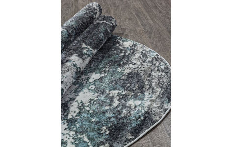 Ковер 02463H - BLUE / GREY - Овал - коллекция SAFARI