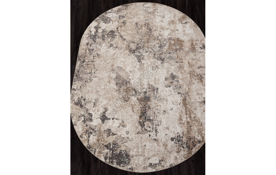 Ковер M033A - CREAM / WHITE - Овал - коллекция SIESTA