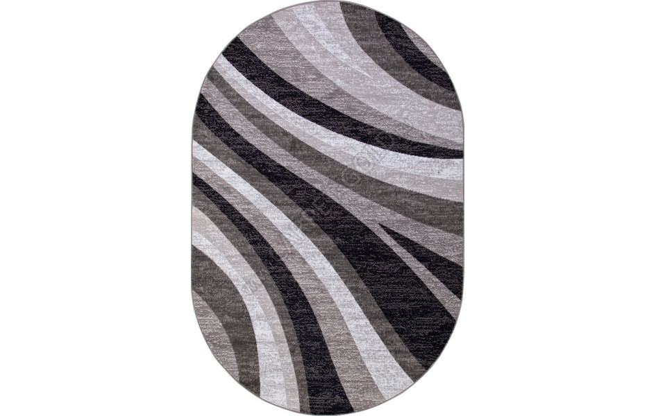 Ковер d234 - GRAY - Овал - коллекция SILVER