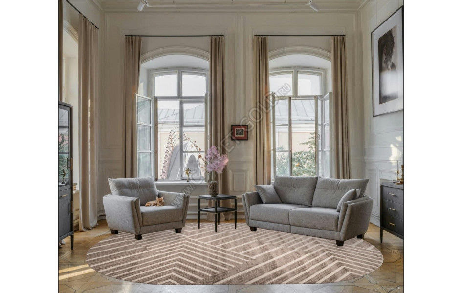 Ковер F438 - BEIGE - Овал - коллекция DIOS