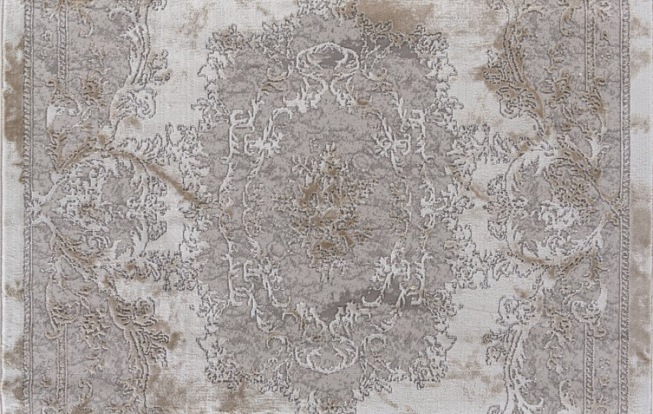 Ковер P0047 - WHITE / L.BEIGE - Прямоугольник - коллекция LUCCI