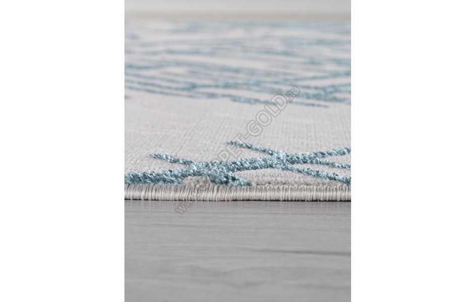 Ковер F164 - GRAY-D.BLUE - Прямоугольник - коллекция LIMAN